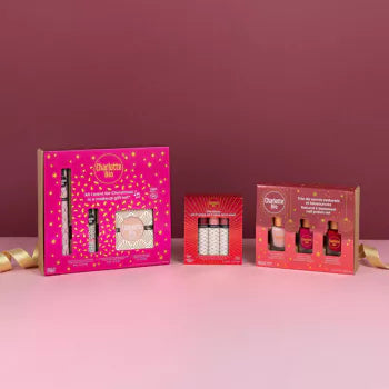 Kerst giftset - met curl mascara - illuminator - nude lippenstift van Charlotte Bio - 100 % biologisch feestelijke make-up