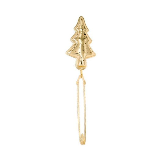 Goudkleurige theetang voor de kerst theetjes