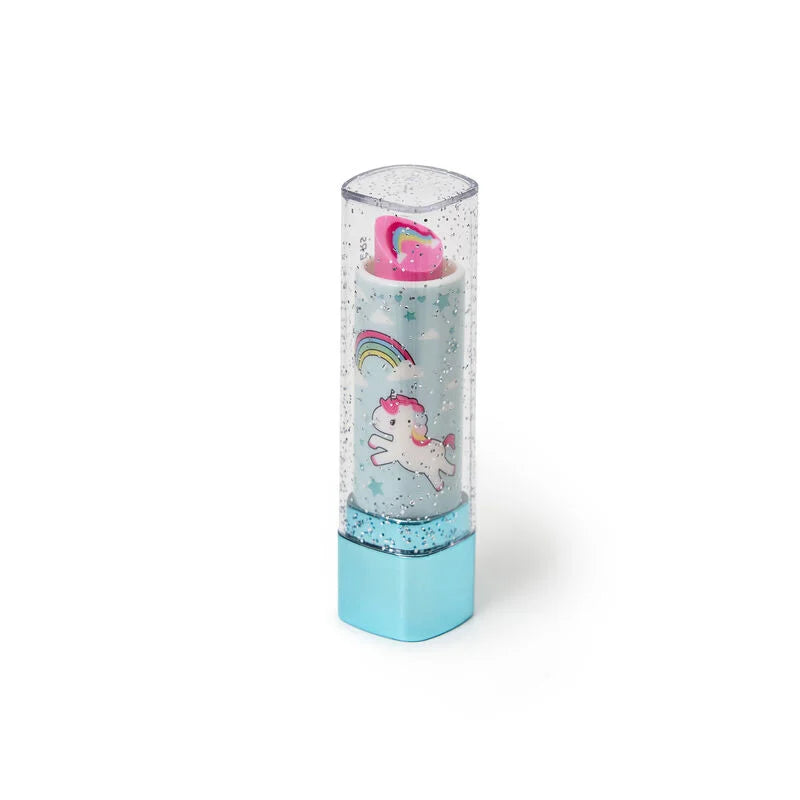 Legami - gum lipstick met regenboog en unicorn - met dop