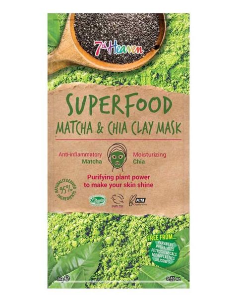 Superfood Matcha en Chia klei detox masker - 10 gram