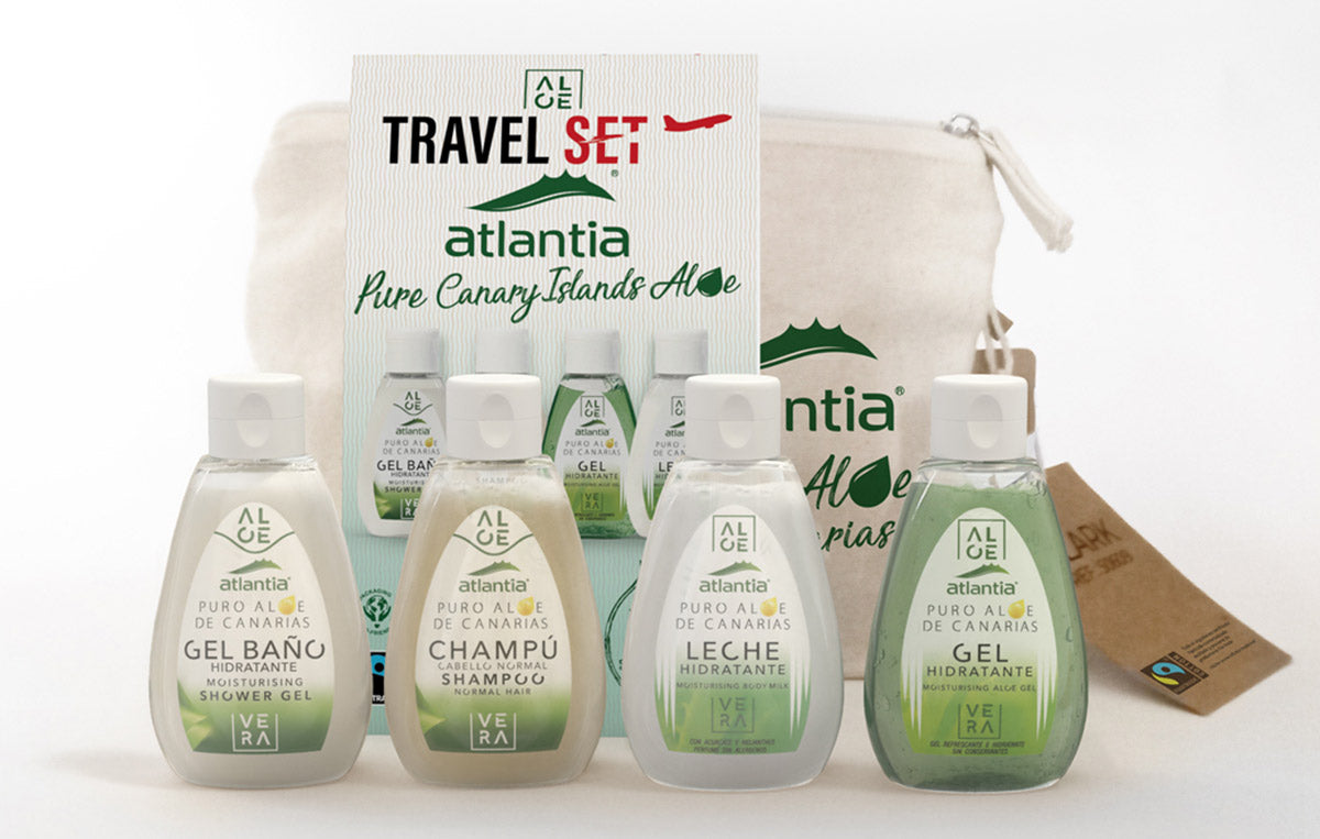 Travelset met pure Aloë Vera mini's van de Canarische eilanden - 200 ml
