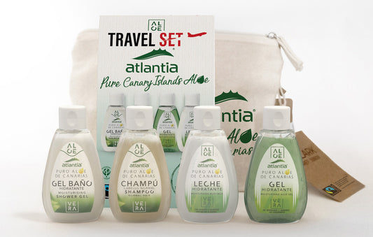 Travelset met pure Aloë Vera mini's van de Canarische eilanden - 200 ml