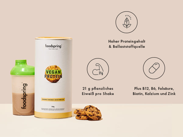 Vegan sportvoeding - eiwitshake - cookie dough