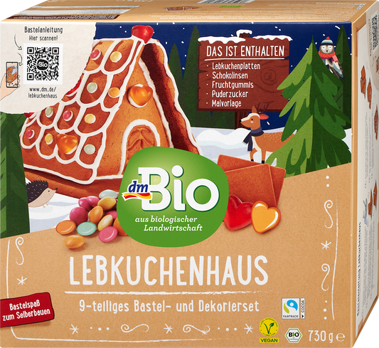 Veganistisch peperkoekhuisje-knutselpakket