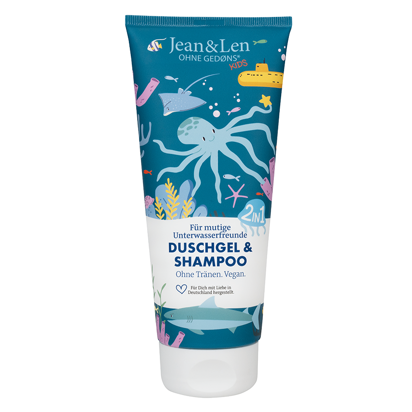 2-in-1 douchegel en shampoo voor levendige onderwatervrienden - 200 ml