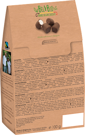 Vegan Marshmallows omhuld met Belgische chocolade - 100 g