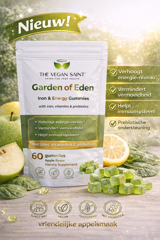Garden of Eden Iron & Energy Gummies – vegan ijzer gummies met prebiotica en appelsmaak