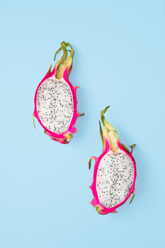 Dragonfruit sap, het nieuwste zomersapje uit de exotische collectie van The Vegan Saint sappen collectie.