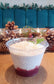 Winter Wonderland Cranberry Chia pudding met kokos, Vegan witte chocolade en een kleine zilver  sparkle- 250 gram