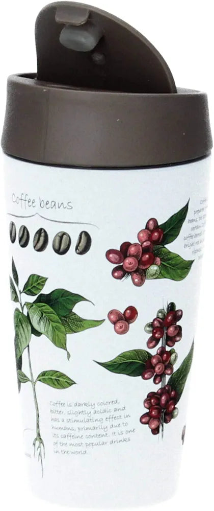 Bioloco Deluxe RVS cup - Coffee beans - 420 ml- close-up