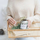 Goudkleurige theetang voor de kerst thee Merry Christmas