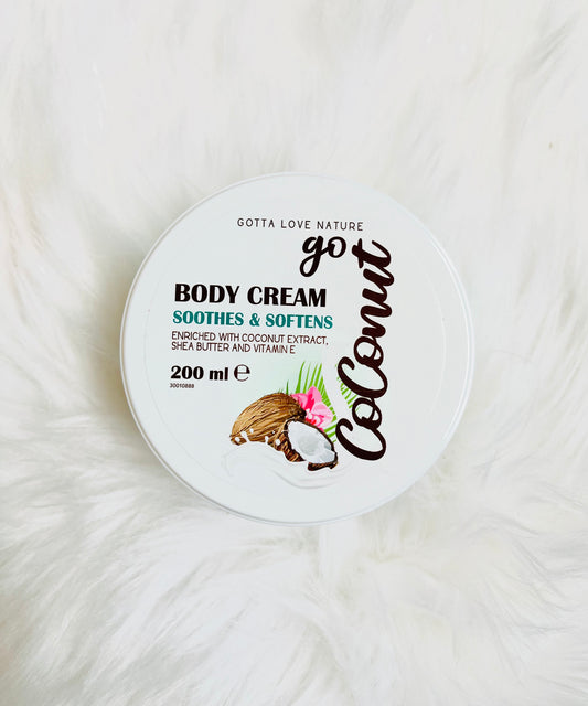 Body crème van Gotta love Nature compleet Vegan - met kokos, sheabutter en Vitamine E - 200 ml