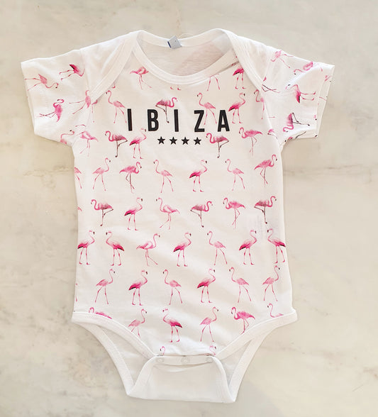Ibiza style - flamingo romper - 6 mnd.