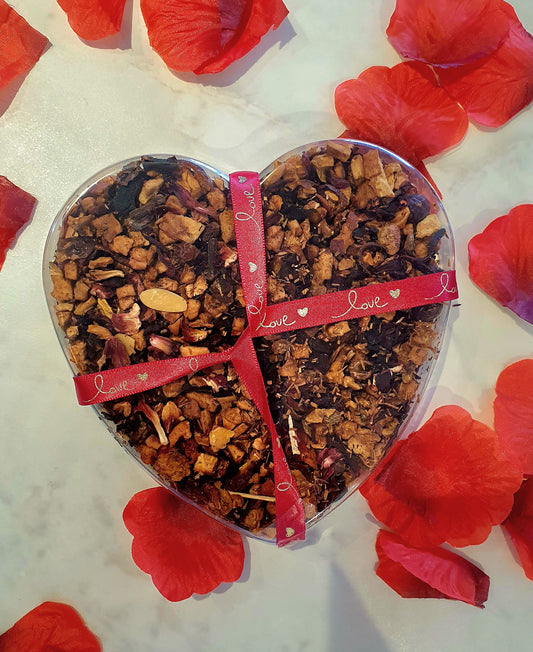 Kruidenthee in hartvormige verpakking met Hibiscus - 100 gram