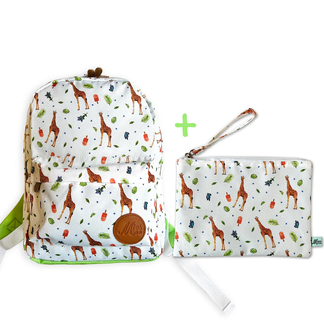 Mies to go - combinatie deal - rugtas en etui - giraf 