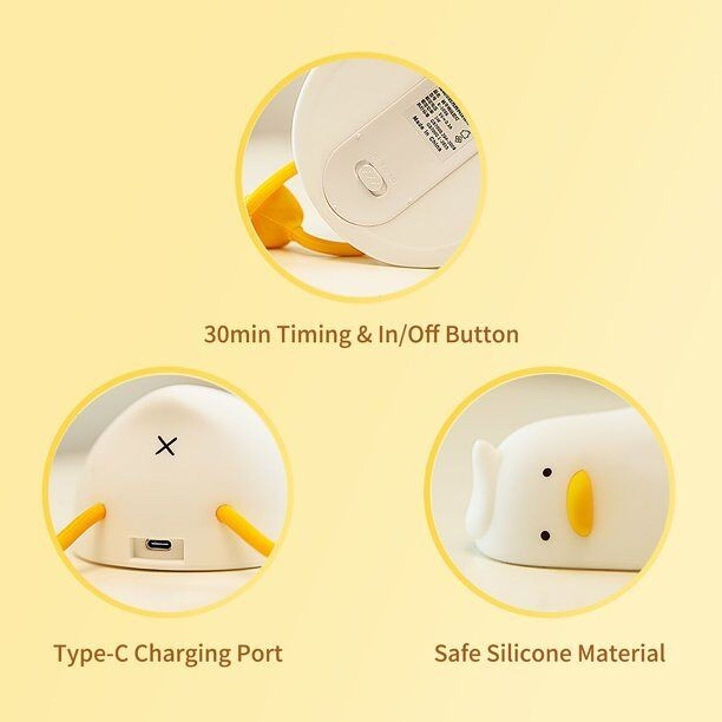 Nachtlampje - slapend gans - 3 standen 30 minuten timer