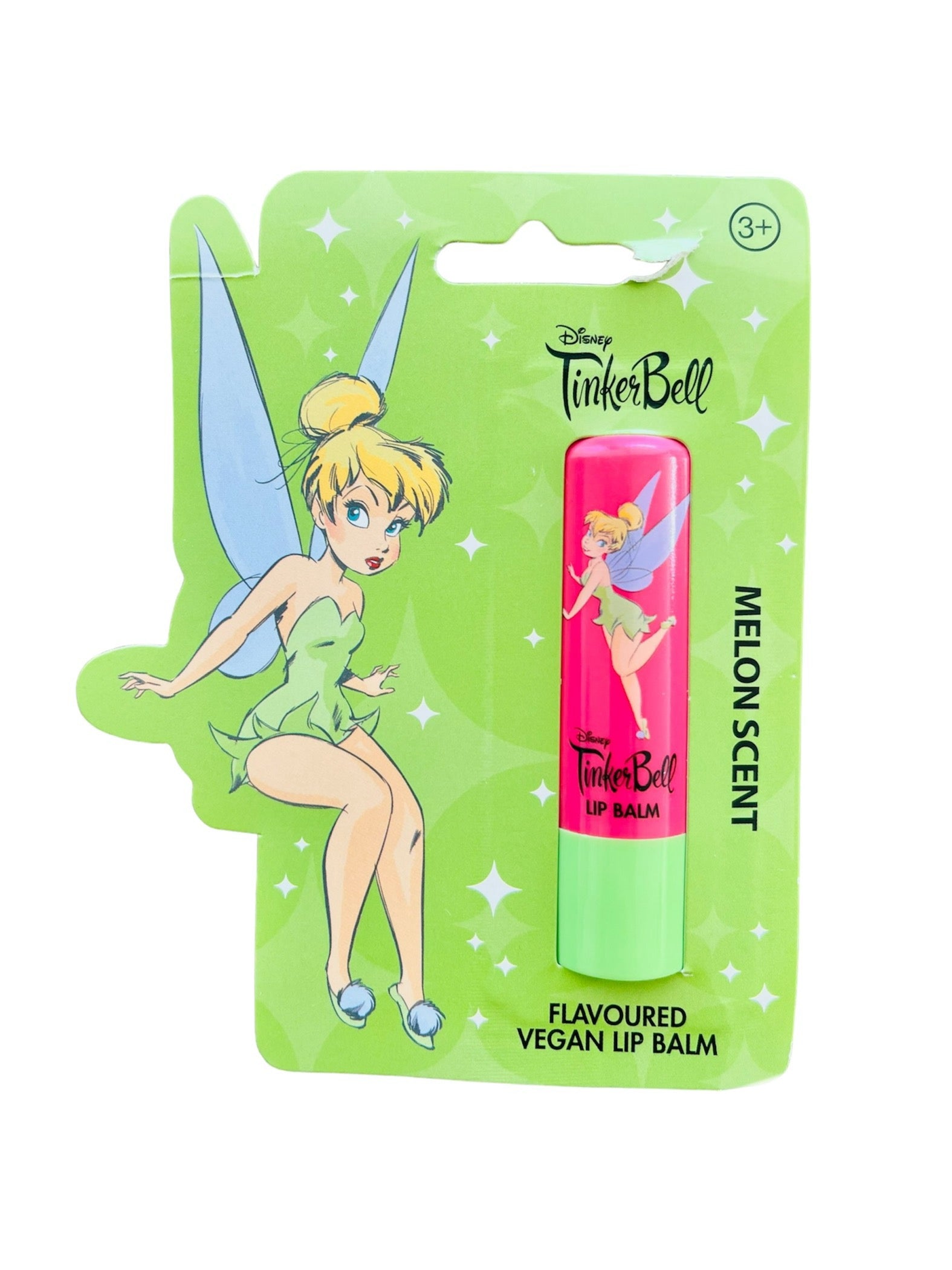 Vegan lipbalm met meloen smaak voor kinderen van Disney Tinkerbell.