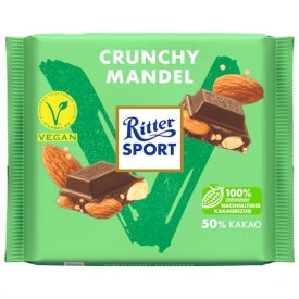 Ritter Sport Vegan Chocolade met amandel - 100 gram