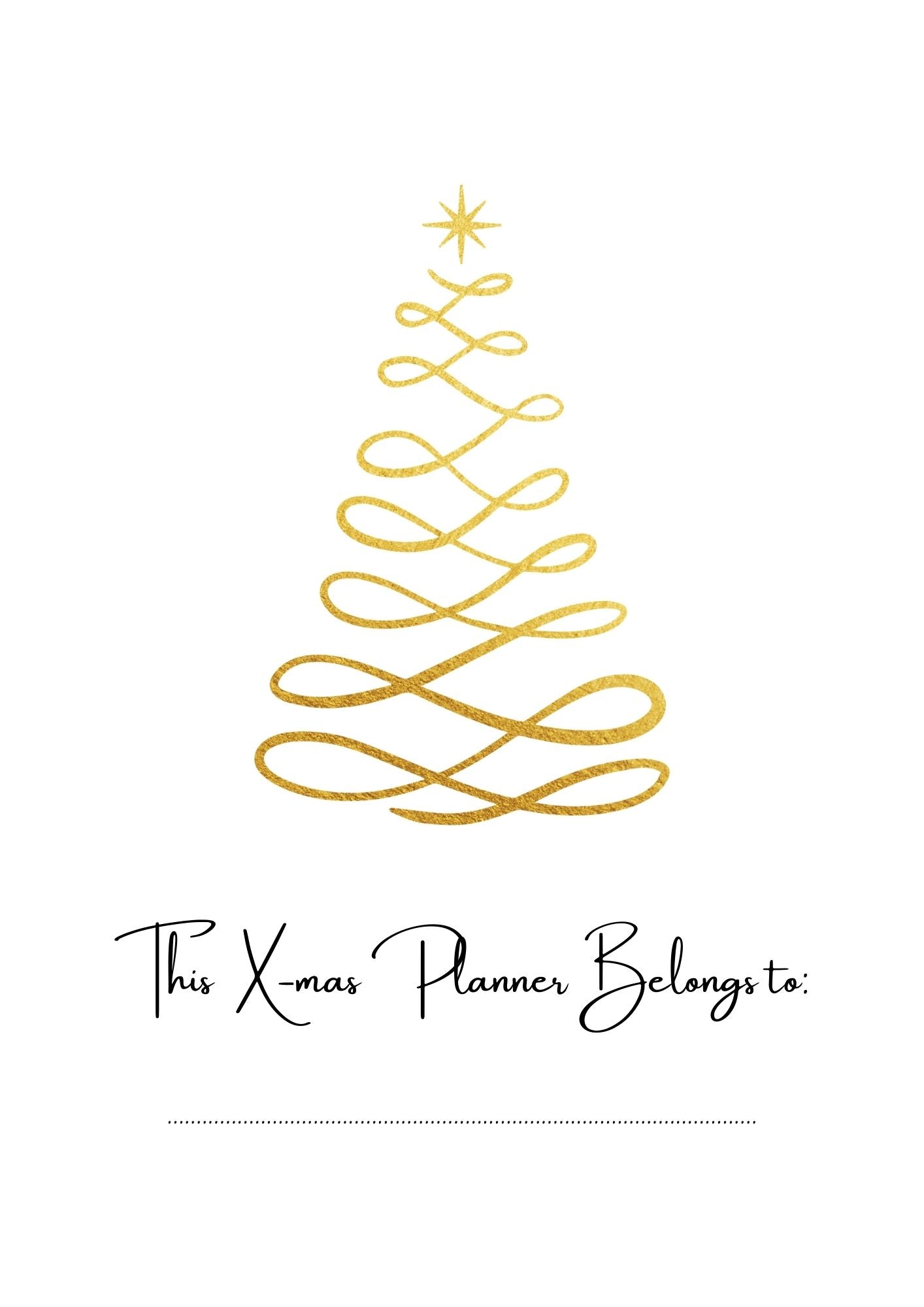 This Christmas planner belangs to page - Vegan Christmas planner of The Vegan Saint - english
