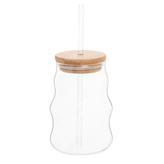 Matcha glas inclusief rietje - wave - 550 ml